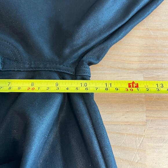 7 for All Mankind Womens Studded Shiny Coated Skinny Ankle Jean Sz 27 Black Fray - Picture 10 of 12